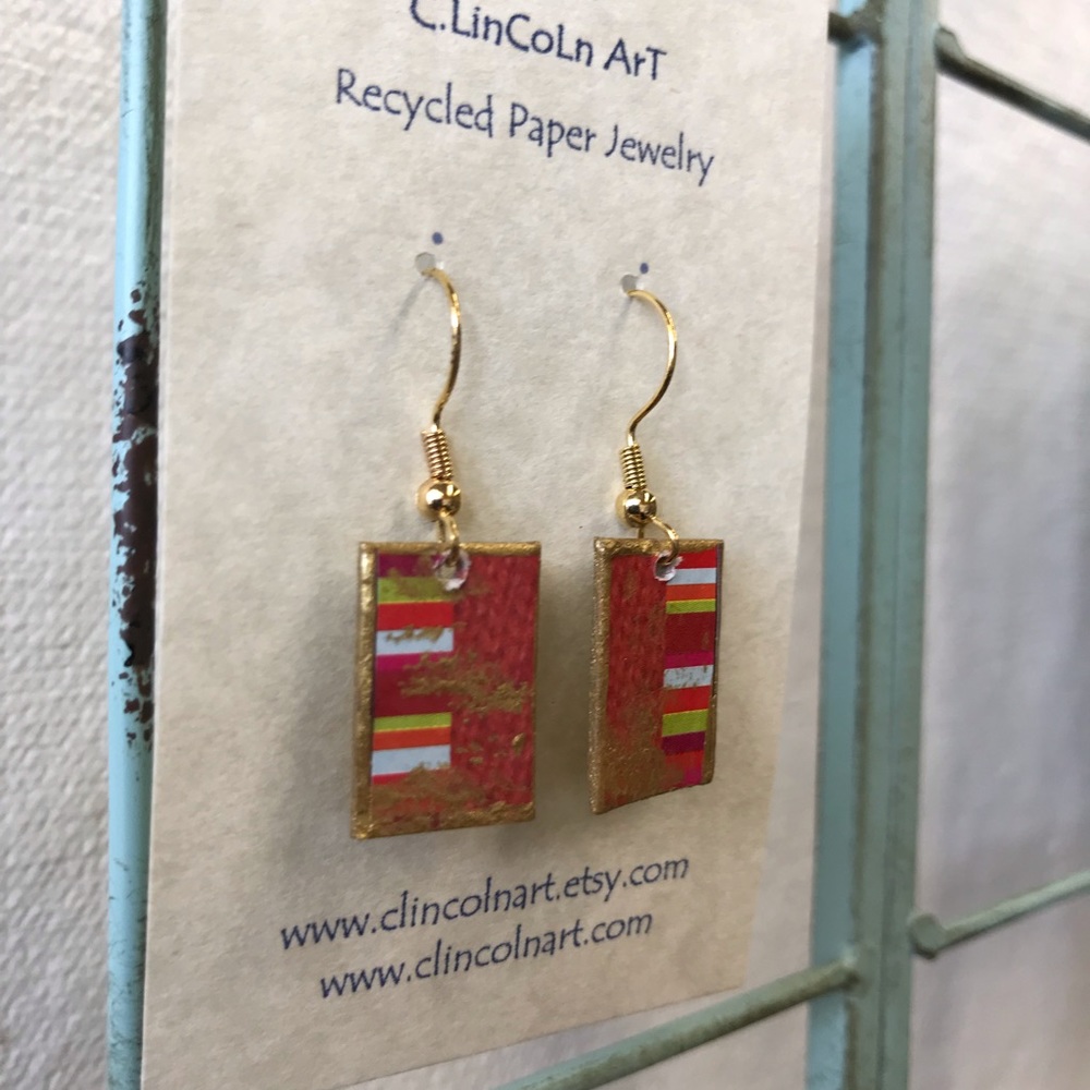 Recycled Paper Earrings ♻️